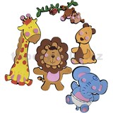 3D pěnová dekorace na zeď jungle 41,5 x 31,5 cm AKCE