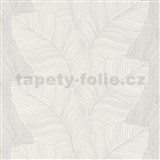 Vliesové tapety na zeď Bali listy šedo-hnědé -  POSLEDNÍ KUS