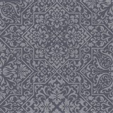 Vliesové tapety na zeď Bali zámecký vzor černý na stříbrném podkladu