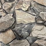 Vliesové tapety na zeď IMPOL 3D kámen šedo-hnědý