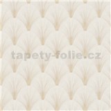 Vliesové tapety na zeď ELLE DECORATION 4 art-deco zlaté na bílém podkladu
