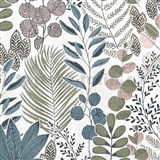 Vliesové tapety na zeď IMPOL stylizované listy pastelově barevné   POSLEDNÍ KUSY