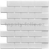 Obkladové panely 3D PVC rozměr 595 x 595 mm, tloušťka 0,6mm, BELOTTA 3D bílé