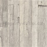 Vliesové tapety IMPOL Wood and Stone 2 vintage style dřevo šedo-béžové