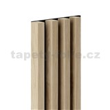 Akustické dekorační panely MAXI jackson hickory 3D lamely na filcovém podkladu 270 x 17,7 cm