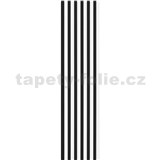 Akustické dekorační panely bílé 3D lamely  na filcovém podkladu 270 x 30 cm