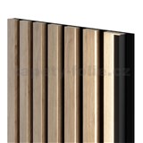 LED austické 3D lamely dub saragossa na filcovém podkladu 270 × 30 cm – 7 lamel (bez zdroje)