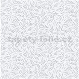 Vliesové tapety na zeď Alpha florální vzor stříbrný na světle šedém podkladu - POSLEDNÍ KUSY