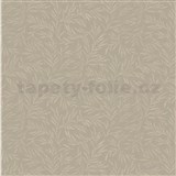 Vliesové tapety na zeď Alpha florální vzor zlatý na hnědém podkladu - POSLEDNÍ KUSY