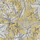 Vliesové tapety na zeď Daniel Hechter 6 tropical listy na žlutém podkladu