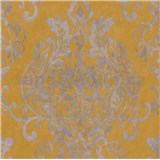 Vliesové tapety na zeď IMPOL New Life zámecký vzor stříbrný na okrovém podkladu - POSLEDNÍ KUSY