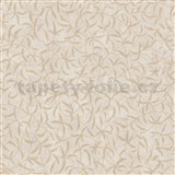 Vliesové tapety na zeď IMPOL Terra drobné lístky na béžovém podkladu