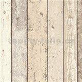 Vliesové tapety na zeď Wood´n Stone dřevěné desky světle hnědé