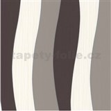 Vliesové tapety na zeď Daniel Hechter vlny hnědo-bílé