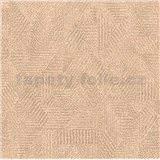 Luxusní vliesové tapety na zeď Avalon geometrický vzor tmavě hnědý