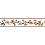 Samolepící bordura třešňové květy hnědé 5 m x 5,8 cm