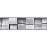 Samolepící bordura dřevěné špalky šedé 5 m x 8,3 cm