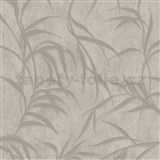 Vliesové tapety na zeď City Glow popínavé listy metalicky růžové na hnědém podkladu POSLEDNÍ KUS