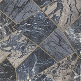 Vinylové tapety na zeď IMPOL mramor šedo-modro-hnědý se zlatým dělením