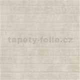 Vliesové tapety na zeď IMPOL cihla krémová s metalickou spárou  AKCE