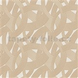 Vliesové tapety na zeď Instawalls moderní vzor zlato-hnědý na krémovém podkladu - POSLEDNÍ KUSY