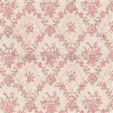 Samolepící tapety - zámecký vzor s růžovými květy 45 cm x 15 m  AKCE