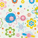 Samolepící tapety květiny barevné 45 cm x 15 m   AKCE