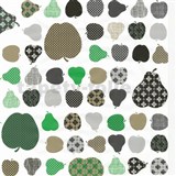 Samolepící tapety hrušky a jablka zelené 45 cm x 15 m - AKCE