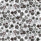 Samolepící tapety květiny šedé 45 cm x 15 m   AKCE