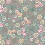 Samolepící tapety květy hnědý podklad 45 cm x 15 m   akce