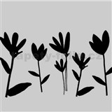 Statická fólie okenní transparentní MAXIMA matná s černým dekorem - 45 cm x 15 m AKCE