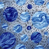 Samolepící fólie metalické  DOTS modré na světlém podkladu - 45 cm x 5 m   AKCE