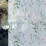 Statická okenní fólie transparentní WILD FLOWERS - 67,5 cm x 1,5 m (cena za kus) - AKCE