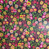 Samolepící tapety Fleur černý podklad 45 cm x 15 m   AKCE