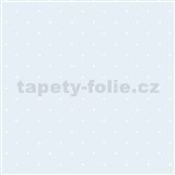 Vliesové tapety na zeď puntíky na světle modrém podkladu - POSLEDNÍ KUSY