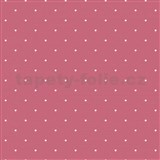 Vliesové tapety na zeď puntíky na růžovém podkladu - POSLEDNÍ KUSY