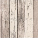 Vliesové tapety na zeď IMPOL Imitations 2 desky světle hnědo-krémové AKCE