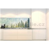 Samolepící tapety za kuchyňskou linku mlha nad lesem rozměr 180 cm x 60 cm - POSLEDNÍ KUSY