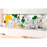 Samolepící tapety za kuchyňskou linku citron a led rozměr 350 cm x 60 cm - POSLEDNÍ KUSY