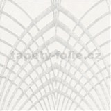 Vliesové tapety na zeď IMPOL Modernista Art Deco stříbrná na bílém podkladu  POSLEDNÍ KUS
