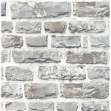 Vliesové tapety na zeď NEUE BUDE 2.0 cihlová stěna světle šedá - POSLEDNÍ KUSY