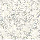 Vliesové tapety na zeď IMPOL New Studio barokní vzor krémovo-stříbrný