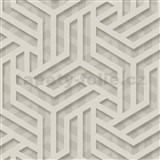 Vliesové tapety na zeď IMPOL Onyx Art-Deco metalické niklovo-šedé