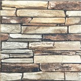 Samolepící pěnové 3D panely rozměr 70 x 77 cm, ukládaný kámen hnědý