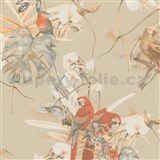 Vliesové tapety na zeď IMPOL PintWalls fauna a flóra na béžovém podkladu - POSLEDNÍ KUSY