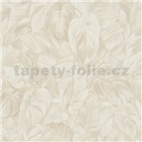 Vliesové tapety na zeď IMPOL Play of Light listy monstera krémové POSLEDNÍ ROLE