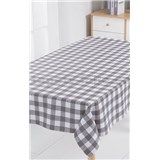 Ubrus metráž káro šedé