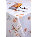 Ubrus metráž Romantic oranžový - POSLEDNÍ METRY