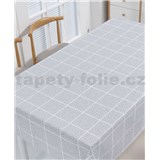 Ubrus metráž čtverečková krajka s dekorem - POSLEDNÍ METRY