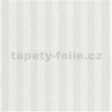 Vliesové tapety na zeď Versailles pruhy bílo-stříbrné
